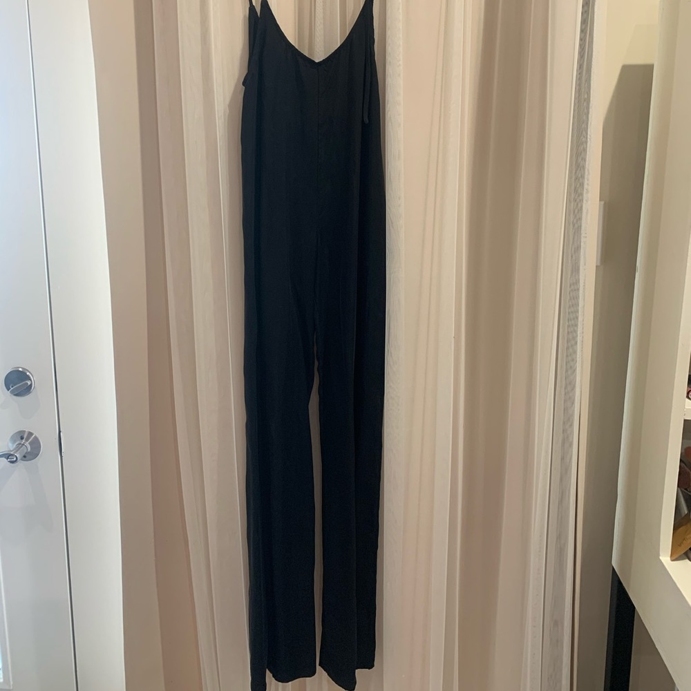 Black overall jumpsuit